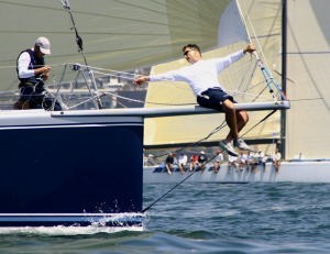 Hamming it up while waiting for Newport to Ensenada start photo copyright Rich Roberts http://www.UnderTheSunPhotos.com taken at  and featuring the  class