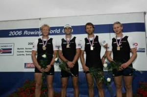 The Mens Four turned in a great first-up performance to take the Bronze medal in Poznan, POL. photo copyright Rowing NZ www.rowingnz.com taken at  and featuring the  class