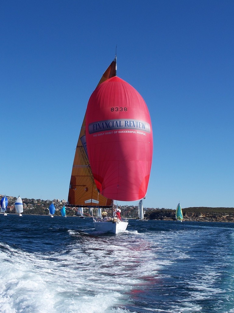AFR Midnight Rambler leads the way out the heads - SSAA Gill Weekend Challenge photo copyright Drew Spring - SSAA http://www.ssaa.com.au taken at  and featuring the  class