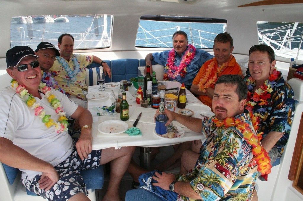 Steve Penny and the motley crew aboard his Seawind 1000 ``Caterina`` photo copyright Seawind Catamarans www.seawindcats.com taken at  and featuring the  class