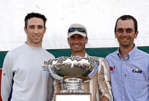 The Int Moth Podium, Rohan Veal (left), Simon Payne (centre) and Andrew May. © Th.Martinez http://www.thmartinez.com