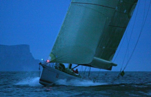 Wild Oats powers through the night off Tasman island ©  Rolex/Daniel Forster http://www.regattanews.com