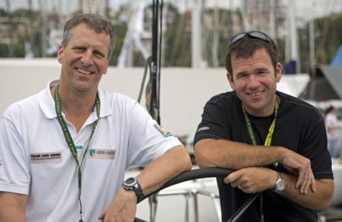 Stan Honey (USA) navigator and Mike Sanderson (right) skipper) of ABN Amro One in the 2006 Rolex Sydney Hobart. Honey is now a selected Board member for US Sailing ©  Rolex/Daniel Forster http://www.regattanews.com