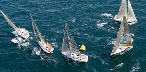 Fleet rounding the mark Trofeo SM La Reina Rolex Cup ©  Rolex/ Kurt Arrigo http://www.regattanews.com