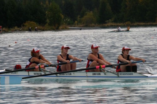 St Marys Diocesan School Stratford finish 4th in their heat of the Under 18 Coxed Fours at the NZ Secondary Schools Championships -  Bailee Stratton, Kate Shearer, Christina Clement,Jillian Pitman, Cox -Zoe Dwyer © Rob Bristow www.rowinginfo.info