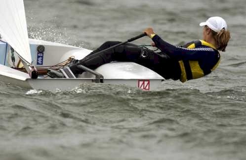 AST Member Sara Blanck in action in the Olympic Womens Singlehander © Yachting Australia http://yachting.org.au/