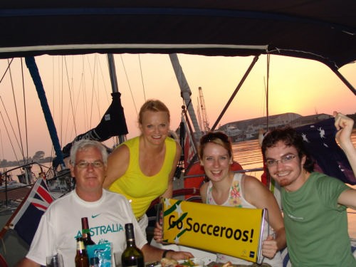 Aussie football supporters! © Ian & Andrea Treleaven