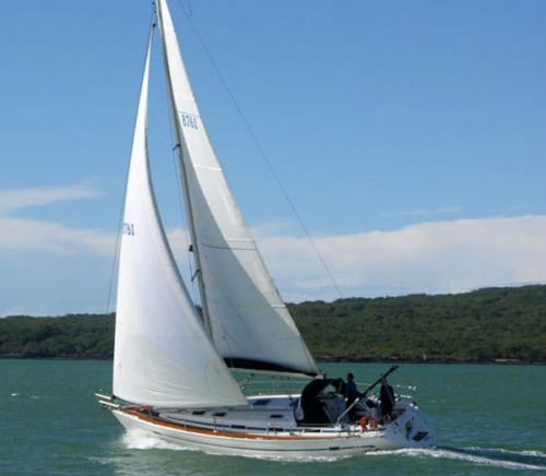 B 40 Cellini passing Rangitoto © International Marine Brokers New Zealand www.internationalmarine.co.nz