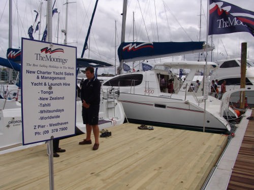 Moorings are one of several charter boat holiday organisations represented at the show. © Richard Gladwell www.photosport.co.nz