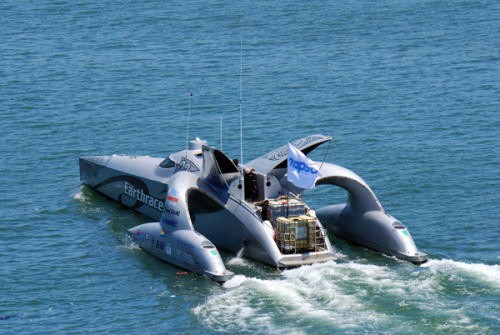 Yacht Lifeline provided training and medical kits for Earthrace before their last RTW speed attempt © Adham I. Mostafa www.xtremephotography.com