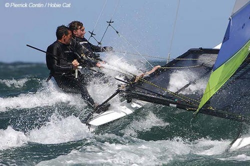 Fresh winds dominated the first day of racing © Pierrick Contin/Hobie Cat
