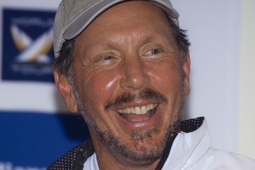 While smiling here, Larry Ellison was clearly not happy with the confidential agreement signed between ISAF and SNG © Chuck Lantz http://www.ChuckLantz.com
