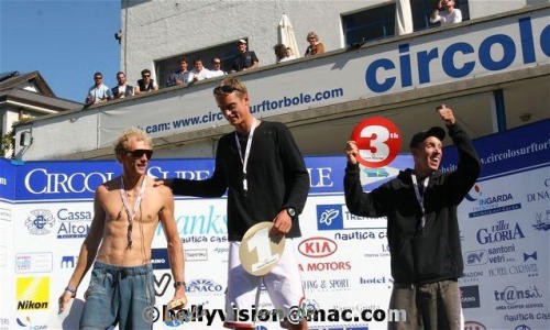 The top three in the Mens RSX event leave the podium © rsxclass.com
