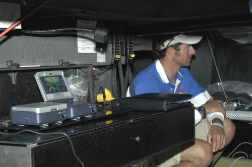                                 Below decks the Media Desk technology is encased in carbon and is an integral part of each Volvo 70 © Livewire Digital