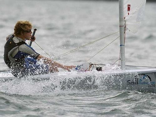 Josh Junior is the top NZ competitor in the Laser class &copy; Jeff Crow/ Sport the Library http://www.sportlibrary.com.au