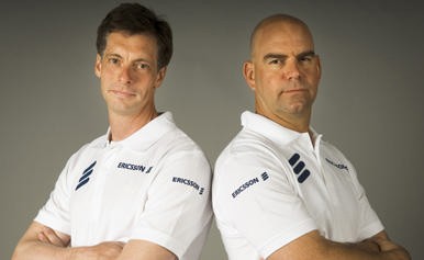 Skippers Anders Lewander and John Kostecki.  © Ericsson Racing Team 