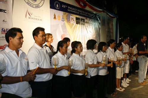 Phuket King’s Cup 2008. A candle for the King. Wishing the King 