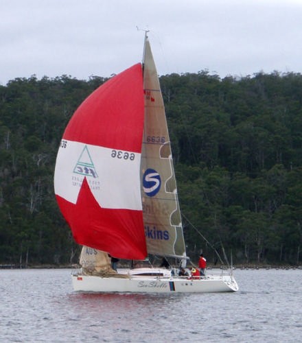 Scott Sharp’s Mumm 36 Sea Shells took line honours in the Driftwood William Jackson Memorial Cup race © Heidi Wilks