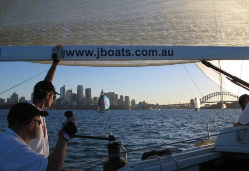 Twilight sailing on Sweet Chariot © J-Boats .