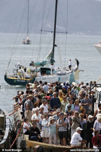 ABN AMRO Two leaves the dock -  Wellington © Volvo Ocean Race/ David Branigan