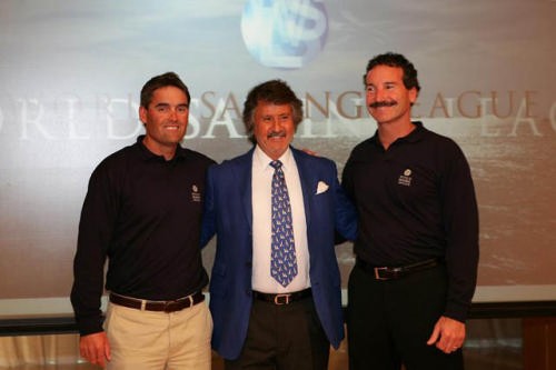 Then - Russell Coutts, Joao Lagos and Paul Cayard at World Sailing League launch. (Coutts and Cayard, are two of the major personalities of the modern America’s Cup, but did not actively sail in the 2007 event.) © WSL2009.com http://www.WSL2009.com