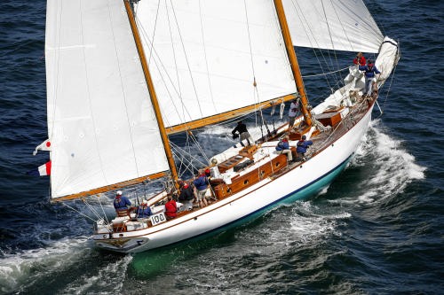 The mighty Ticonderoga one of the now classic yachts of the Newport Bermuda Race, but in her day was an iconic competitor in the event. © Talbot Wilson