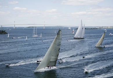 Rambler infront of Parsifal II and Bon Bon Start of the HSH Nordbank Blue Race 2007 from Newport to Hamburg. Copyright by: HSH Nordbank AG/Nico Krauss © HSH Nordbank AG / copyright http://www.hsh-nordbank-blue-race.com
