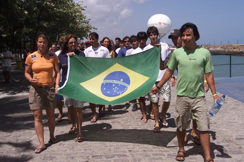 The host Brazilian team had a very good opening day of the World Championships © 2005LaserWorlds