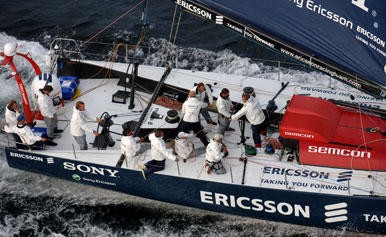 Ericsson Racing’s crew work out training for the race start proper in a week. © Rick Tomlinson / Ericsson Racing Team