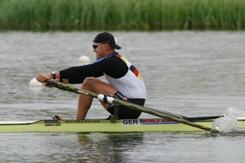 Marcel Hacker (GER) who was Mahe Drysdale’s (NZL) principal rival in the Mens Single Sculls Final at the World Rowing Chmapionships © Rob Bristow www.rowinginfo.info