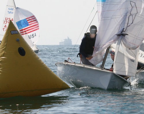 Men’s 470 winners Stuart McNay and crew Graham Biehl <br />
 <br />
 © Rich Roberts http://www.UnderTheSunPhotos.com