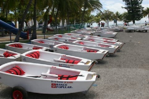 Part of the fleet of supplied boats for the event. © Event Media