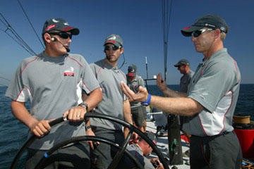 Ray Davies has made the big step from an Optimist into the Emirates Team NZ afterguard © Chris Cameron/ETNZ http://www.chriscameron.co.nz