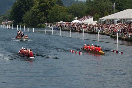 Match racing in the Henley Royal Regatta style. The event is a year older than the America&rsquo;s Cup. &copy; Event Media