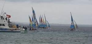Day 4 downwind start - 2009 Suzuki Maine Fiji Hobie Challenge photo copyright Anthony Duchatel taken at  and featuring the  class