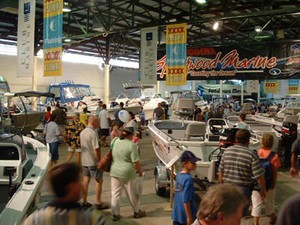 Spacious halls within the exhibition grounds make for impressive display like this one hosted by Springwood Marine. - Tinnie and Tackle photo copyright SW taken at  and featuring the  class