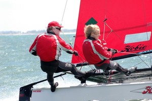 Hobie GrandMasters Champs Kerli and Ali Corlett - Australian Hobie Nationals photo copyright Picture-graph Photography Mike Thorman taken at  and featuring the  class