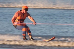 Grant Turner skiing behind 'Havin' Fun' claimed second place in the Marathon behind Mick Kelly and 'Category 5'. photo copyright Ian McCamish taken at  and featuring the  class