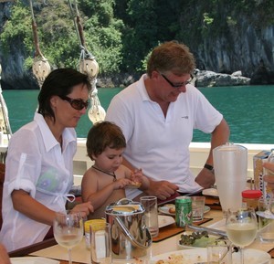 Breakfast on deck - RAJA LAUT photo copyright Mariner Boating Holidays http://www.marinerboating.com.au taken at  and featuring the  class