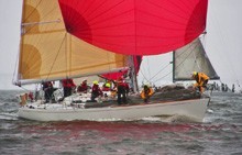 J/44 Glory Boiling Downwind Headed Towards Newport Off the Start - Annapolis-Newport Race photo copyright Maria Muina taken at  and featuring the  class