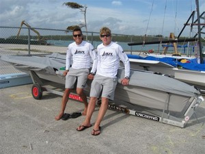 NZL 49er team - Peter and Blair - Miami OCR photo copyright John Blumenthal photos 1-3 Walter Cooper photo 4 taken at  and featuring the  class