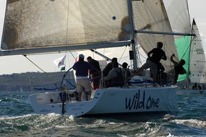 Larki Missiris' Wild One, finished first in the Sydney 38 Division in Race 10 of the Audi   Winter Series on Sydney Harbour. - Race 10 of the Audi Winter Series on Sydney Harbour photo copyright Peter Andrews http://www.outimage.net taken at  and featuring the  class