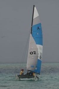 Day 4 Nicole and Kerli 2nd overall - 2009 Suzuki Maine Fiji Hobie Challenge photo copyright Anthony Duchatel taken at  and featuring the  class