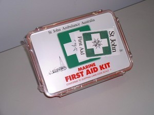 This Basic Marine first aid kit costs less than $50 - it could be the best buy one could ever make for the family boat. photo copyright St.John Ambulance taken at  and featuring the  class