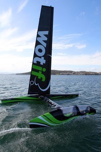Wot Rocket's first trial at Lake Macquarie - Wot Rocket world speed record attempt photo copyright Christophe Launay taken at  and featuring the  class