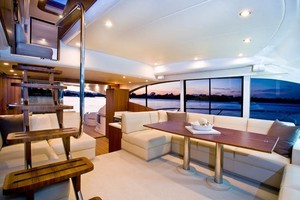 Spacious, luxurious, what more could the fortunate owner of Maritimo's Aegean A60 Enclosed want? photo copyright Maritimo Marketing taken at  and featuring the  class