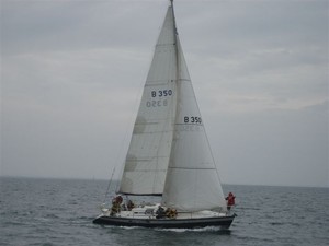 'Allegresse' finishes off Portsea Pier yesterday and won a fitting new award in the process. - Melbourne Latitude Series photo copyright  John Curnow taken at  and featuring the  class