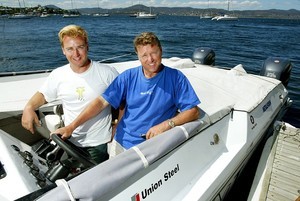 Gunther Pfrengle Senior (right) and Gunther Pfrengle Junior, the father and son team curently holding five recognised inter-city powerboat speed records. - inter-city photo copyright Gunther Pfrengle taken at  and featuring the  class