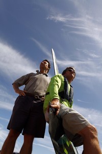 Co-designers Andy Dovell and Sean Langman - Wot Rocket world speed record attempt photo copyright Christophe Launay taken at  and featuring the  class