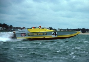 'Yellowdrama', not sure what the name means, but this would have been a very modern Cougar when photographed in 1977. photo copyright John Donnelly taken at  and featuring the  class
